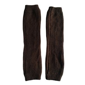 New Brown Knit solid leg warmers causal streetwear Y2K 80s